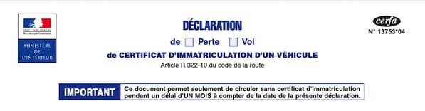 D Claration De Perte Carte Grise Nouvelle Carte Grise